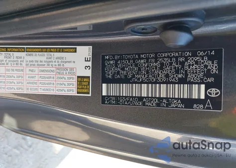 2015 Scion Tc z USA, uszkodzony, nr VIN JTKJF5C70F3091943